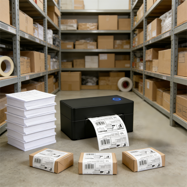 High-Speed 110mm Thermal Label Printer-Warehouse Logistics & Courier Use USB/Wireless shipping label printer