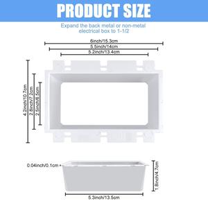 ETL Listé <span class=keywords><strong>BE3</strong></span>-3 Prolongateurs de boîte de prise électrique Prolongateurs de prise en PVC 3 gangs - Product Image 2