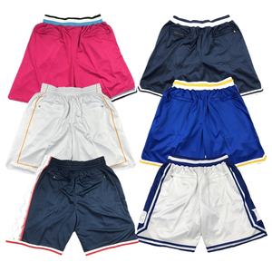 شورتات كرة سلة رجالية رخيصة بالجملة قابلة للتنفس مع رباط وجيوب بسحاب - Product Image 1