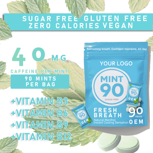 โรงงานผลิตโดยตรง รับผลิตแบบ OEM แบรนด์ส่วนตัว อาหารเสริมคาเฟอีนธรรมชาติเพิ่มพลังงานและสมาธิ แบบเม็ดเคี้ยวละลายได้ รสกาแฟ - Product Image 2