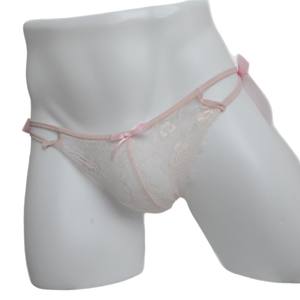 Slip <span class=keywords><strong>perizoma</strong></span> da <span class=keywords><strong>uomo</strong></span> europeo-americano sexy a vita bassa, in pizzo floreale <span class=keywords><strong>rosa</strong></span>, in poliestere, intimo erotico traspirante con set JJ - Product Image 5