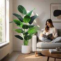 Palmier artificiel réaliste de type Traveler 80-180 cm, plante en pot à feuilles de bananier pour la décoration intérieure et extérieure de la maison et du bureau