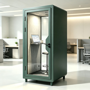 Cabine Acustiche per Ufficio, Postazioni di Lavoro Insonorizzate, Cabine Telefoniche Fonoassorbenti, Sale Riunioni Temporanee Singole, Pod Silenziosi - Product Image 4