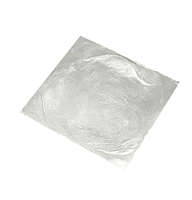 Feuilles de papier métallique comestible en argent pur de haute qualité, forme carrée 11x11 cm, écologiques, lavables, pour travaux manuels à domicile, mariages et artisanat