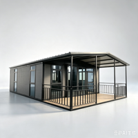Maison conteneur préfabriquée modulaire professionnelle, extensible, respirante, moderne, à double pente, pour camp de construction