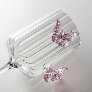 Copas Verticales para Restaurante, Hotel o Tienda, Cristalería para Champán, Copas de Cóctel Creativas para Bistro, Cristal con Diseño de Mariposa - Product Image 3
