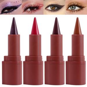 Paket Rias <span class=keywords><strong>3</strong></span>-in-1 Matte Laris Manis Tahan Air Tahan Lama dengan Bahan Mineral Pensil Alis Eyeliner Lipstik dalam 4 Warna - Product Image 4