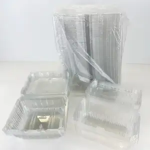 600pcs/caton 500g 17.5*13.5*7.5cm 500g Disposable Transparent Plastic Box For Food Clamshell Box For Fruit Strawberry Vegetable