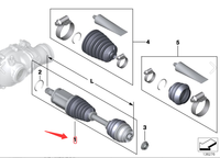 Arbre de transmission avant droit épaissi pour BMW E70/E71/F15/F16, revêtement antirouille noir, haute résistance torsionnelle