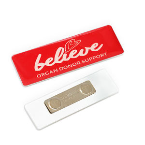 Targhette Personalizzate con Logo in Plastica, Etichette Acriliche con Spilla di Sicurezza per Abbigliamento - Product Image 1