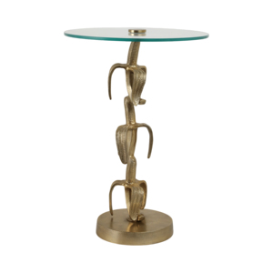 Tavolino Scultoreo con Piano in Vetro, Elemento Decorativo Moderno per Soggiorno e Camera da Letto - Product Image 3