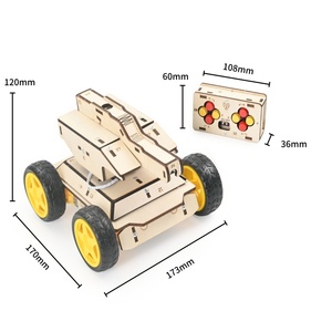 Kit de voiture télécommandée à balles d'eau OKYN-Y2434, jouet éducatif STEM DIY, puzzle en bois à assembler pour enfants - Product Image 4