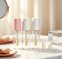 Flacons de brillant à lèvres portables de voyage, vides, avec capuchon doré électroplaqué, anti-fuite, pour huile à lèvres cosmétique DIY