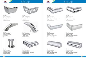 Gambe per Divano in Ferro Moderno, Finitura Nichel Sabbiato, per Soggiorno, Camera da Letto, Ospedale e Uso Esterno/Country - Product Image 4