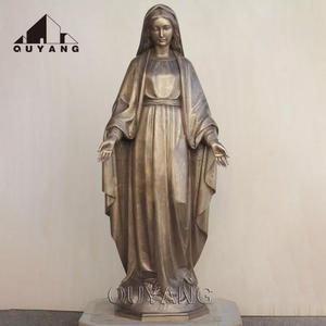 Estatua de la Virgen María de Metal para Iglesia, Estatua Religiosa Cristiana de la Virgen María, Estatua de Bronce de Tamaño Real para Exteriores - Product Image 4