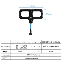 Antenne d'extension de portée haute fréquence pour avion modèle RC, en métal, motif feuille d'érable, 2.4G 868 915, Ruiskai Heiyang Yunzhuo Sisi Wing