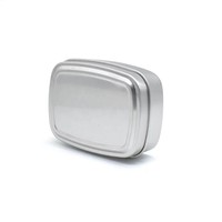 Échantillon gratuit Récipient cosmétique en aluminium durable 60g 80g 100g 150g Carré Argent Métal Pot Boîte pour Bougie Crème
