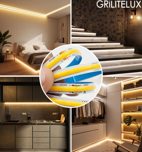 Tira de Luz LED COB Ultra Brillante, Alimentada por Corriente Alterna, 110V 220V, Súper Brillante, CRI90, Cinta Flexible Tipo Cuerda - Product Image 6