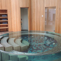 HUA SHUAITE maßge schneiderte runde Form Kunststoff über dem Boden Schwimmbad im Freien Piscina gebogene Acryl platten Blatt