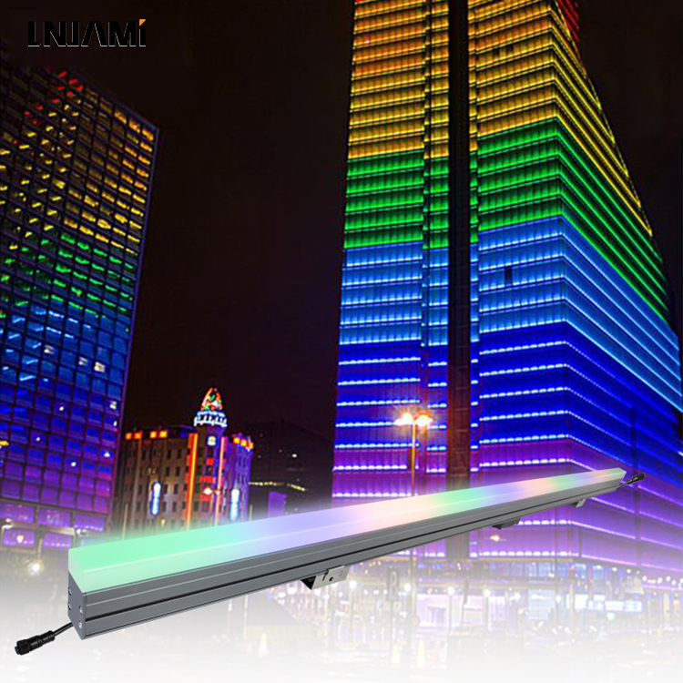 LNJAMI 8 пикселей DMX RGB линейная трубка водонепроницаемый IP65 светодиодное фасадное освещение для наружного ландшафтного здания фасадные светильники