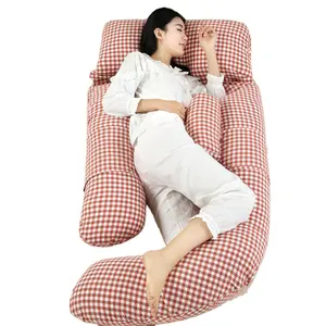 Popular cotton belly contoured body support G shaped pregnancy support pillow