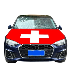 Drapeau de couverture de capot de voiture <span class=keywords><strong>suisse</strong></span> drapeau de couverture de moteur de voiture en gros couverture de capot de moteur de voiture résistante à l'usure et durable personnalisée - Product Image 1