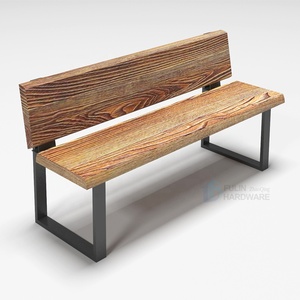<span class=keywords><strong>Banc</strong></span> <span class=keywords><strong>de</strong></span> <span class=keywords><strong>jardin</strong></span> moderne et vintage en métal avec pieds en acier, <span class=keywords><strong>salon</strong></span>, salle à manger, parc, hôtel, patio, dossier - Product Image 3