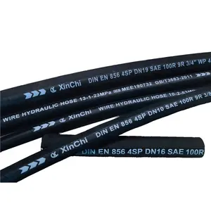 R2 at DN10 DN 19 DN25 DN51 High Pressure Rubber Hydraulic Hose