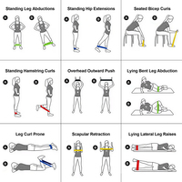 Bandes de résistance en latex colorées pour le yoga, le pilates, les exercices de stretching des hanches, des cuisses et des jambes, la musculation, la danse, personnalisables