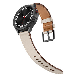 Bracelet en cuir véritable de qualité supérieure 20mm 22mm pour <span class=keywords><strong>Samsung</strong></span> Galaxy Watch 7 6 5 4 Garmin <span class=keywords><strong>fitbit</strong></span> Huawei Smart Watch Band - Product Image 4
