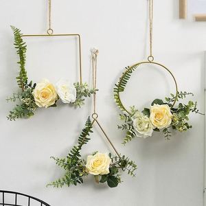 Cesta tejida Arte <span class=keywords><strong>para</strong></span> paredes Flores coloridas Lavandería Balcón Colgante Maceta grande <span class=keywords><strong>Colgar</strong></span> Suculentas Cestas de mimbre Plantas - Product Image 5