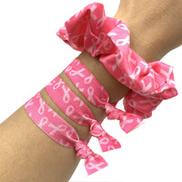 Chouchous de cheveux en Satin rose pour filles, 100 pièces, bande élastique, de bonne qualité, avec ruban noué