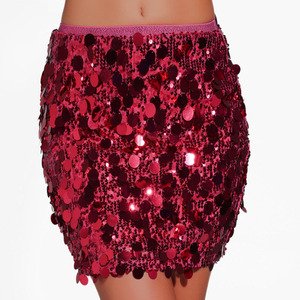 <span class=keywords><strong>Jupe</strong></span> mini moulante à sequins brillants pour femme, taille haute, style « Spicy Girl », idéale pour les soirées en boîte de nuit et les spectacles de danse. - Product Image 3