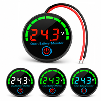 Indicateur de tension/courant LED circulaire DC 7-55V, moniteur de niveau, testeur de charge de batterie, batterie au lithium-acide
