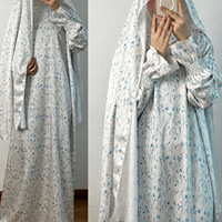 Abaya Zifeng OEM pour femmes musulmanes, imprimé floral, robe longue à manches longues, robe ample élégante pour tous les jours, occasions décontractées et à la maison