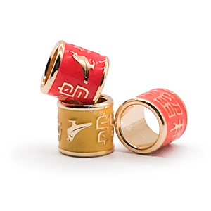 Anillas Personalizadas de Cobre <span class=keywords><strong>para</strong></span> Palomas Anilla <span class=keywords><strong>para</strong></span> Canarios 8.5mm Anilla Dorada Colorida <span class=keywords><strong>para</strong></span> Aves con Impresión - Product Image 2