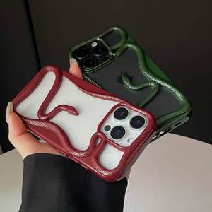 Custodia protettiva speciale per telefono con serpente stile caldo per <span class=keywords><strong>iPhone</strong></span> 16Pro Max <span class=keywords><strong>11</strong></span> 13 14 15Plus con caratteristiche rosse e verdi per <span class=keywords><strong>iPhone</strong></span> 17 - Product Image 3