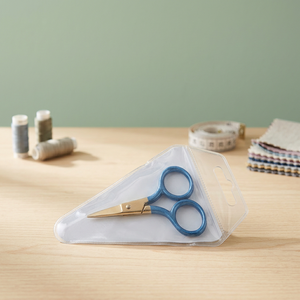 ASAP Stainless Steel Nail <b>Cuticle</b> <b>Scissors</b> Sharp Blade Tips Straight Blades Mirror Polish Half Blue Color Coated Handle Thin - Product Image 1