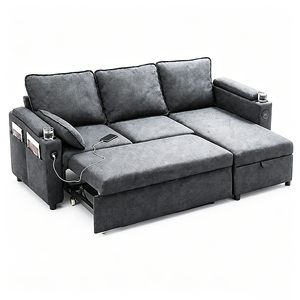 Canapé-<span class=keywords><strong>lit</strong></span> inclinable <span class=keywords><strong>en</strong></span> forme de L avec rangement dissimulé, design moderne pour chambre à coucher, salon et petit appartement - Product Image 5