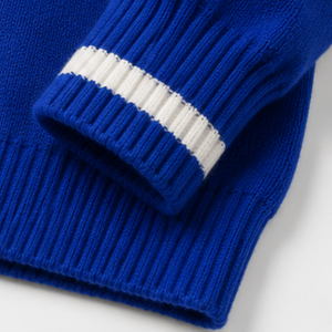Retro Soccer Jersey Knit <b>Sweater</b> Men's Polo Collar Football Casual Pullover <b>Vintage</b> Streetwear - Product Image 6