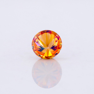 Pietre sciolte di moissanite gra 6.5mm di forma rotonda pietre di gemma di melograno arancione moissanite rossa. - Product Image 5