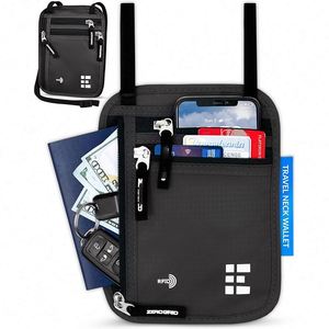 Free Sample OEM Factory RFID Travel Documents Organizer Nylon Passport <b>Wallet</b> with Removable <b>Wristlet</b> Strap - Product Image 5