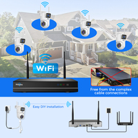 Kit de surveillance CCTV extérieur 6MP 10CH NVR à double objectif, sans fil, WIFI, Alexa, vision nocturne, système de caméra IP PTZ pour la sécurité à domicile