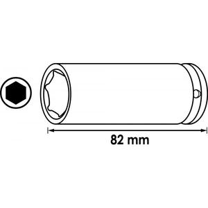 VIGOR - V5550L-10 Douille pour clé à chocs, longue 1/2 '' - EAN 4047728056045 DOUILLES ET ACCESSOIRES - Product Image 2