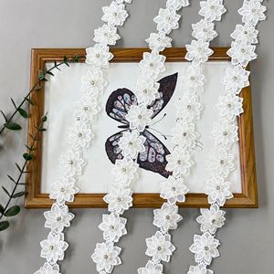 Tùy chỉnh guipure 3D hoa ren TRIM hóa chất biên giới ren cắt tỉa Hoa thêu ren TRIM <span class=keywords><strong>sequin</strong></span> ngọc trai trang trí ren TRIM - Product Image 3