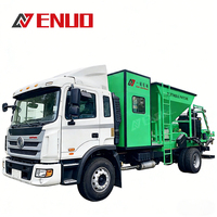 Machine de scellement routier ENUO ESP 5000 montée sur camion, pour la réparation des nids-de-poule, avec pompe et trémie à agrégats de 4 m³, zone de travail étendue