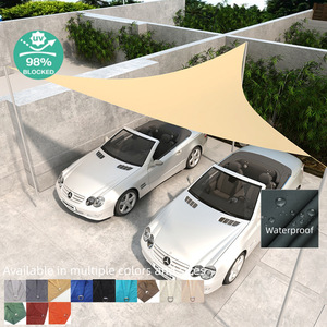 Voile d'ombrage imperméable pour extérieur 3,6x3,6x3,6m, protection UV pour patio et abri de voiture - Product Image 1