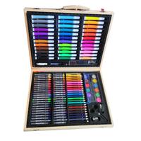 Ensemble de dessin artistique en forme de cœur Bonvada, comprenant des crayons aquarelles, des marqueurs colorés, des crayons de couleur, un étui en PVC assorti, peinture DIY