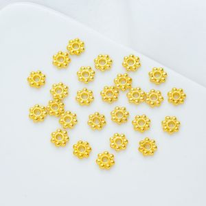 Alloy Spacer Beads White Gold Small Size Flower Shape DIY Jewelry Accessories For <b>Bracelet</b> Necklace <b>Stringing</b> Material - Product Image 2