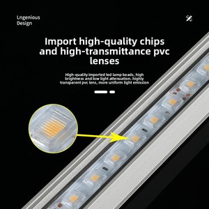 Luz Lineal LED para Exteriores, Impermeable, Monocromática, Iluminación de Fachadas, Sistema de Iluminación de Contorno de Edificios, Tubos de Aluminio IP65 de Alta Calidad - Product Image 2